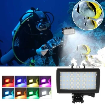 Мини RGB подсветка Водонепроницаемая подводная светодиодная видеолампа для дайвинга IPX 8 режимов освещения для экшн-камеры