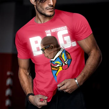 Мужская футболка с 3D-принтом Singer B.I.G BIGGIE, женская мода, повседневный хип-хоп Harajuku, пот