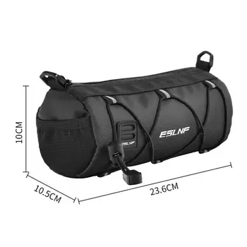 Передняя сумка на руль, нейлоновая сумка на велосипедную раму, застежка-молния, полезная водонепроницаемая Передняя сумка на руль, аксессуары для велосипеда