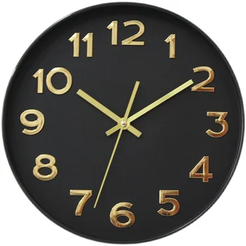 Современные настенные часы в скандинавском стиле, Черный бесшумный дизайн, Уникальные стрелки кухонных часов на батарейках, цифры, предметы декора для гостиной Relogio De Parede