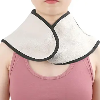 Гетры для шеи, прочная тепловая грелка для шеи, Удобная и мягкая накидка на шею с пуговицами и утолщенным двойным слоем на 360 градусов