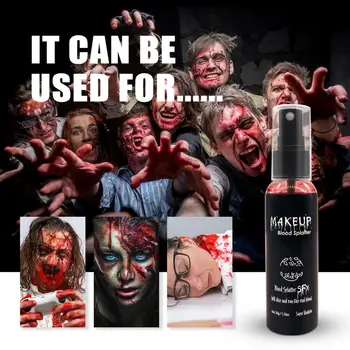 Брызги крови для реквизита, реалистичный плазменный спрей для Хэллоуина, создавайте ужасные эффекты с помощью поддельной крови для косплей-макияжа, костюма зомби.