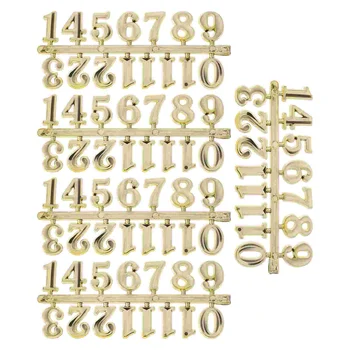 5 Комплектов номерного знака часов с цифровым изображением трехмерных цифр, сделанных своими руками, Пластик
