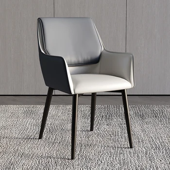 Современные роскошные обеденные стулья с металлической спинкой в скандинавском стиле, обеденные стулья расслабляющего дизайна, Минималистичные предметы домашнего обихода Cadeira WZ50DC