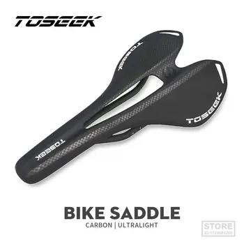 Велосипедное седло TOSEEK из углеродного волокна Road MTB Bike Carbon Saddle105G 7 * 9 Carbon Rail 8 цветов
