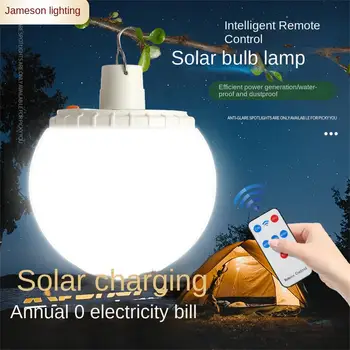 Солнечная электрическая лампочка для кемпинга, солнечная светодиодная лампа, перезаряжаемая через USB, 3 режима освещения, подвесная лампа для палатки для походов на открытом воздухе, аварийное отключение