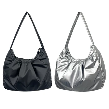 Шикарная женская сумка с верхней ручкой, пуховая сумка на молнии, легкая универсальная рабочая сумка большой емкости