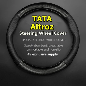 Без запаха, тонкий для крышки рулевого колеса TATA Altroz из натуральной кожи и углеродного волокна 2018 2019 2020