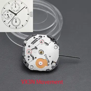 Часовой механизм, кварцевый механизм с шестью контактами, Японские часы VX3N без батареек, Мужские часы, Запчасти, Вторичный рынок часов
