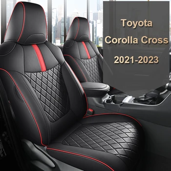 Автомобильные Аксессуары Индивидуальной Подгонки Чехлы для сидений на 5 Мест Полный Комплект Из Высококачественной Кожи Специально Для Toyota Corolla Cross с 2021 по 2023 год
