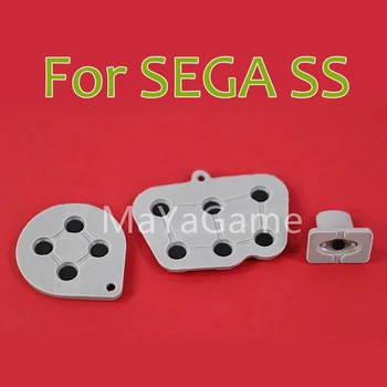 100 комплектов для Sega Saturn SS Силиконовые токопроводящие резиновые накладки для ключей Кнопочный контроллер
