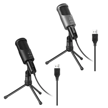 Универсальный микрофон Идеально подходит для оборудования для видеоблогинга Широко используются порты USB Компьютерный микрофон Высококачественный микрофон
