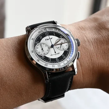 Мужские часы с хронографом Beat Quartz VK64, роскошные водонепроницаемые часы из нержавеющей стали 5 бар, стекло с пузырьковой кривой 316L, винтажные мужские часы