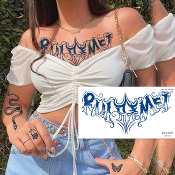Наклейка с татуировкой в виде цветка на груди, Полупостоянные временные татуировки, Временные татуировки для женщин, водонепроницаемые