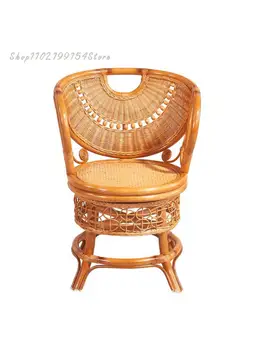 Небольшой балконный чайный столик из тростника, 35 комплектов, Одноместный стул, Вращающийся стул, стул, Трость Составляет Мебельную комбинацию современного