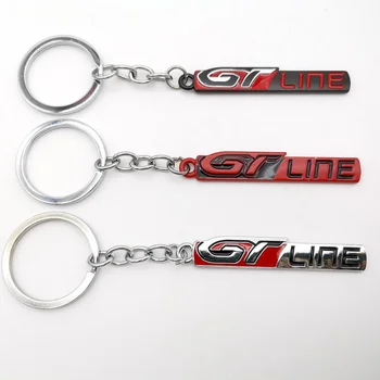 3D Металлический Брелок с логотипом GTLINE, брелок для автомобильных ключей, держатель кольца для Peugeot GT 206 307 308 3008 207 208 508 2008 5008 4008