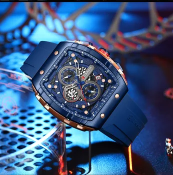 Брендовые мужские спортивные кварцевые часы Locomotive, модные часы с силиконовым ремешком в стиле хип-хоп, Водонепроницаемые наручные часы со светящимся календарем, подарочные часы