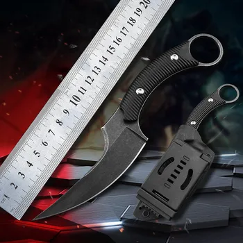 Тактический набор для выживания в кемпинге на открытом воздухе Karambit CS GO с фиксированным ножом, универсальный резак, Охотничьи карманные ножи, Портативные боевые инструменты