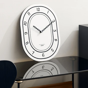 Большие настенные часы, современный неперфорированный дизайн, Немое украшение для гостиной, прихожей, Креативные электронные часы Reloj De Pared