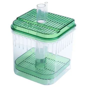 Пластиковый Квадратный аквариум с аквариумным фильтром Нижняя коробка Прозрачно-зеленая