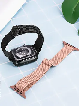 Тонкий Ремешок-Резинка для Apple watch band 40 мм 44 мм 38 мм 42 мм Эластичный Нейлоновый браслет solo Loop для iWatch 3 4 5 6 se 7 45 мм 41 мм