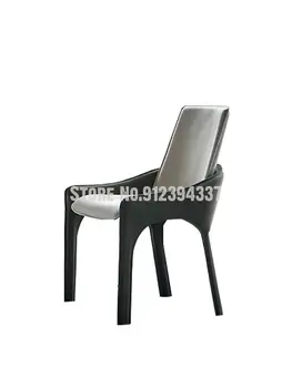 Обеденный стул из натуральной кожи с седлом, домашний современный минималистичный итальянский письменный стол, кресло Nordic light, роскошный ресторан, цветовая гамма