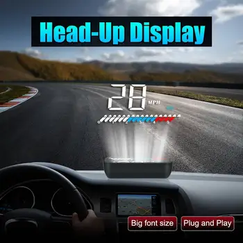 Головной дисплей Hud OBD2 GPS Спидометр Проектор лобового стекла Напоминание об автоматическом переключении Температуры воды Аксессуары для автомобильной электроники