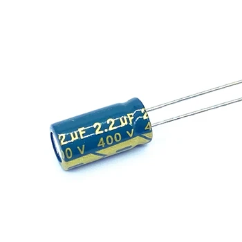 300 шт./лот 2,2 МКФ 400 В 2,2 МКФ алюминиевый электролитический конденсатор размером 6*12 20%