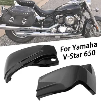 Мотоциклетные черные боковые крышки аккумуляторной батареи из АБС-пластика для Yamaha V-Star DragStar 650/XVS650A Custom Classic