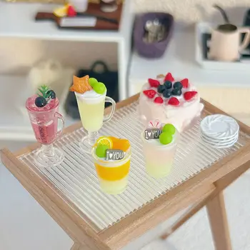 1 шт. Кукольный домик, миниатюрная еда, Мини-фруктовый чай, коктейль, модель игрушки для кукольных аксессуаров Blyth OB11