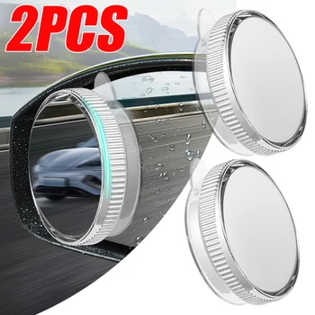 Модернизированное Автомобильное зеркало заднего вида со слепой зоной, Нано-присоска, Широкоугольное Регулируемое Маленькое Круглое зеркало, Вращающееся на 360 ° Выпуклое зеркало
