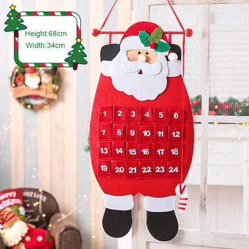 Новый календарь Рождественская атмосфера Снеговик Олень Украшения Старик Обратный отсчет Забавный настенный календарь