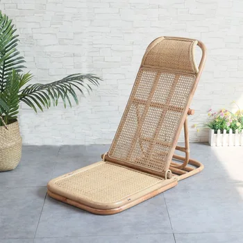 Складной стул для кемпинга из японского ротанга, высокая нагрузка, уличная мебель в пасторальном стиле, Удобные пляжные стулья с деревянным каркасом