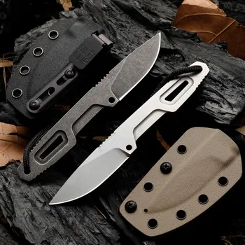 Карманный нож с фиксированным лезвием N690 Прямой нож с одним лезвием, Тактический Инструмент для охоты и рыбалки EDC, Ножи для выживания