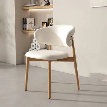 Стулья для спальни, Обеденный Современный Дизайнерский стол, кресло для поддержки спины, Эргономичная мебель для отдыха из дерева в помещении, Мебель для салонов красоты
