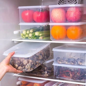 Коробка для хранения в холодильнике, пластиковый ланч-бокс для микроволновой печи, разделительный ланч-бокс, коробка для фруктов, ящик для хранения