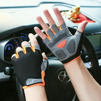Велосипедные перчатки на половину пальца, мужские дышащие противоскользящие перчатки для езды на горном велосипеде, летние перчатки для занятий йогой в тренажерном зале, женские перчатки для занятий спортом