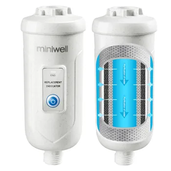 Система фильтрации воды для душа Miniwell-Высокоэффективный очиститель для удаления хлора- Активированный уголь для здоровой кожи и гладких волос