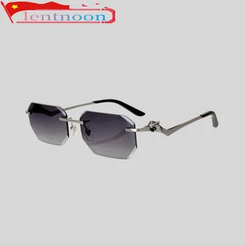 Солнцезащитные очки без оправы для мужчин и женщин, индивидуальность, дизайнерский бренд, Уличная мода, индивидуальность, вечеринка, Роскошные очки UV400