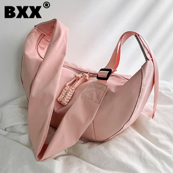 [BXX] Универсальная однотонная сумка через плечо для женщин, новая мода 2023, женская повседневная сумка для отдыха 8AB756