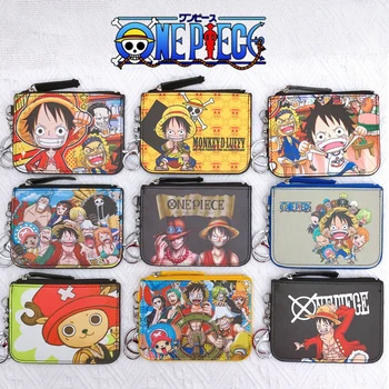 Bandai One Piece Luffy Сумка для хранения, Кошелек для монет, Держатель для карт, Ремень, Брелок, Подвеска, Орнамент, Аниме-Периферия для детей