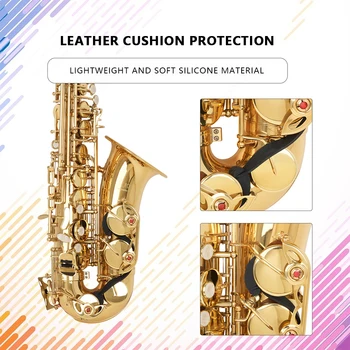Антипригарная накладка для саксофона, Универсальные аксессуары для чистки и обслуживания, Цветной силиконовый антипригарный инструмент
