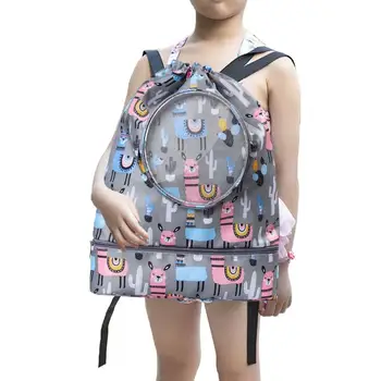 Детский спортивный рюкзак для плавания, складные сумки для рюкзаков на шнурке, разделительная сумка для хранения влажной и сухой одежды, портативное оборудование для плавания