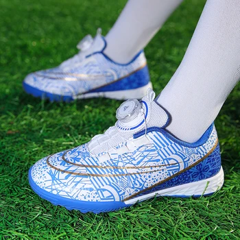 Детская футбольная обувь для тренировок, розовые футбольные кроссовки для девочек с быстрой шнуровкой, легкие футбольные кроссовки для школьников K88