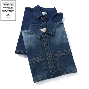 OKONKWO AMEKAJI, джинсовая рубашка в стиле ретро, мужская одежда основного цвета с длинными рукавами, Уличный походный кардиган