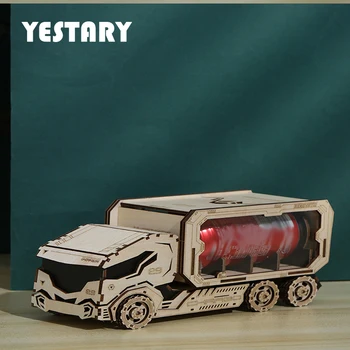 YESTARY 3D Деревянная головоломка DIY Конструктор для транспортировки газированных напитков, Детская Игрушка, Собранная Игрушка для детского подарка, 3D Пазлы