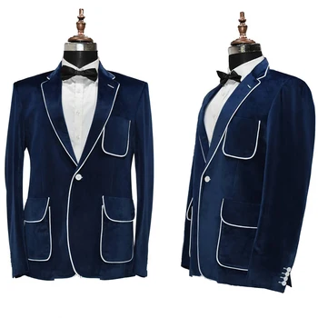 Мужской свадебный блейзер Bule, однобортное пальто с вырезами на лацканах, подходит только для официальной одежды жениха, куртка