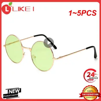 1-5 шт. Ретро винтажные круглые солнцезащитные очки в роскошной металлической оправе Модные уличные защитные очки UV400 Для мужчин, женщин, вождения, рыбалки