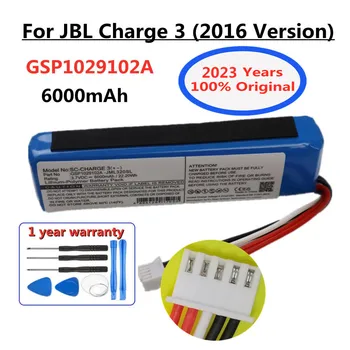 Оригинальный Аккумулятор для замены динамика емкостью 6000 мАч для JBL Charge 3 (версия 2016) GSP1029102A Special Edition Bluetooth Audio Bateria