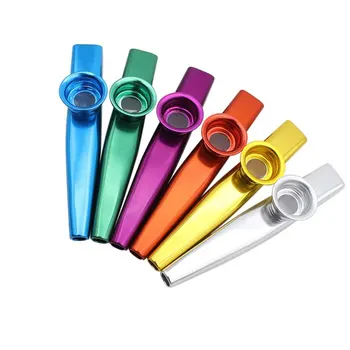 6шт Разноцветных Флейт из алюминиевого сплава, Многоразовые Музыкальные Флейты, Игрушки